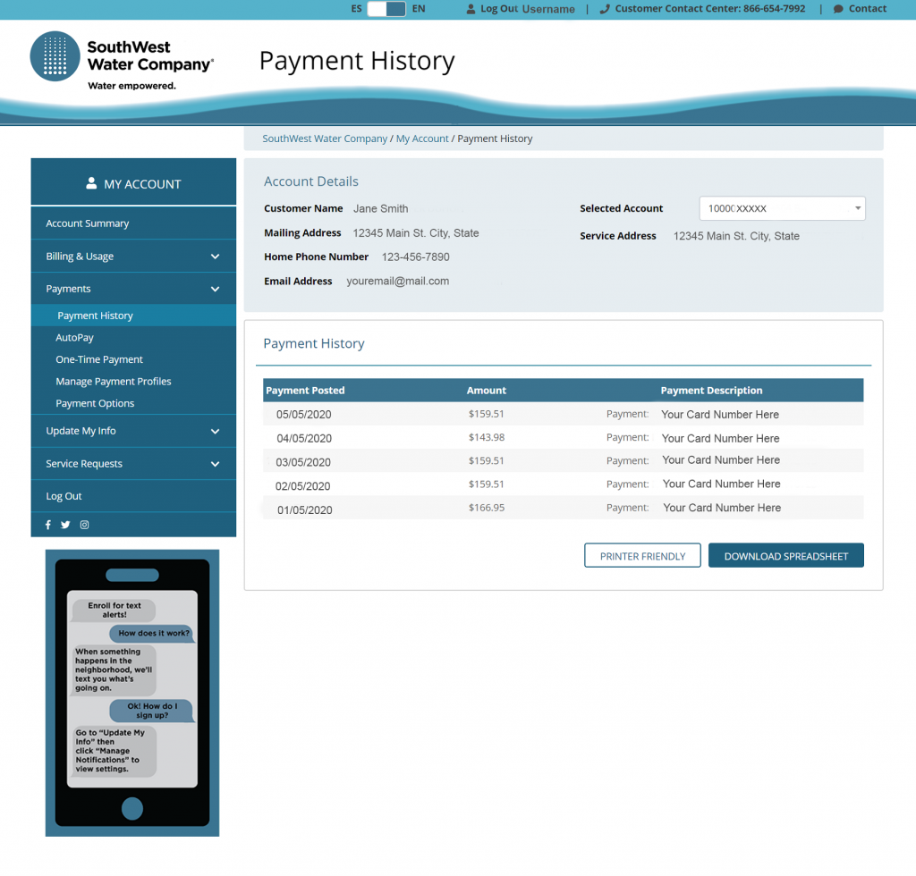 Payment History