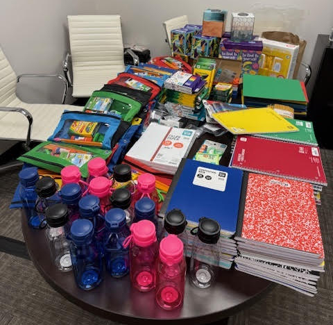 Kiawah Island Utility Collects bookbags with the supplies