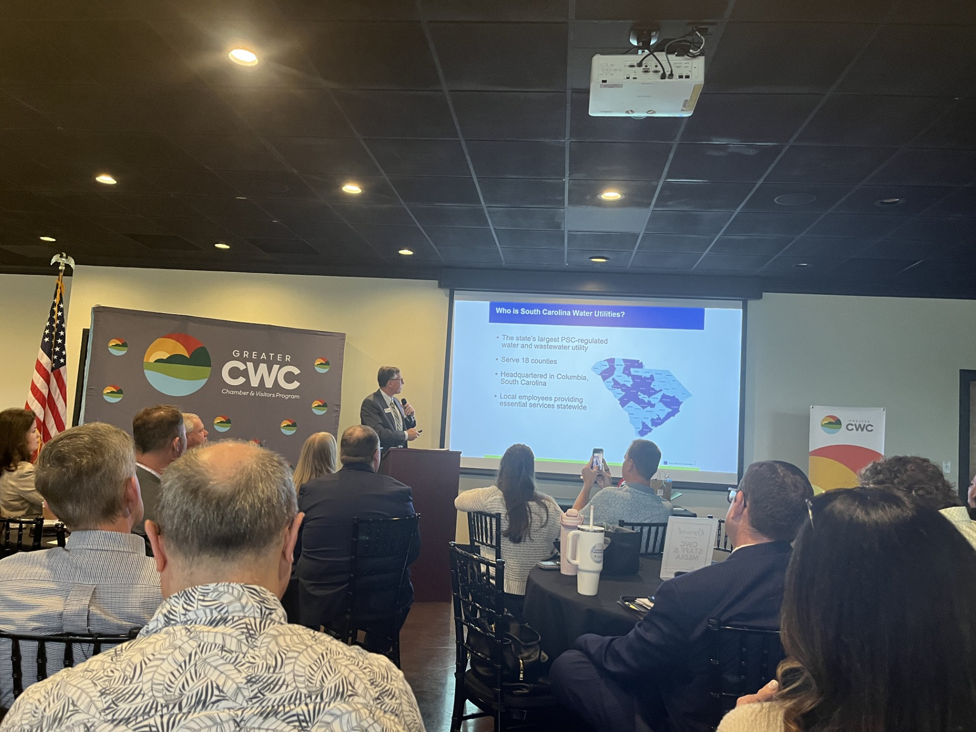 President Presents to Cayce West Columbia Chamber