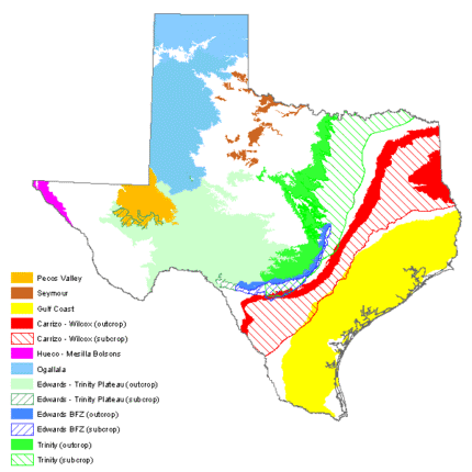major aquifers in tx ( )